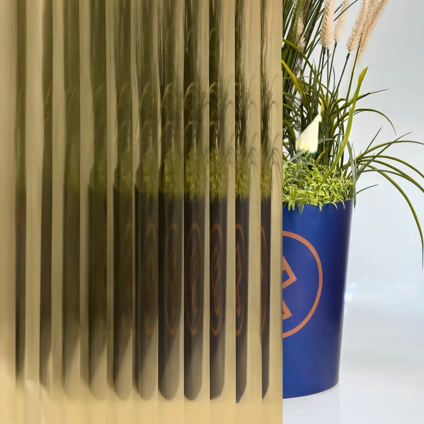13mm Reeded Glass Film (Clear Bronze) glass film