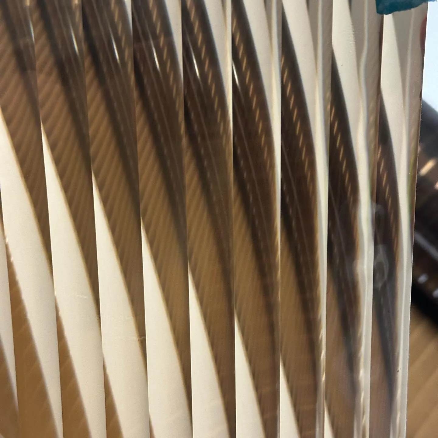 13mm Reeded Glass Film (Clear Bronze) glass film, view 2