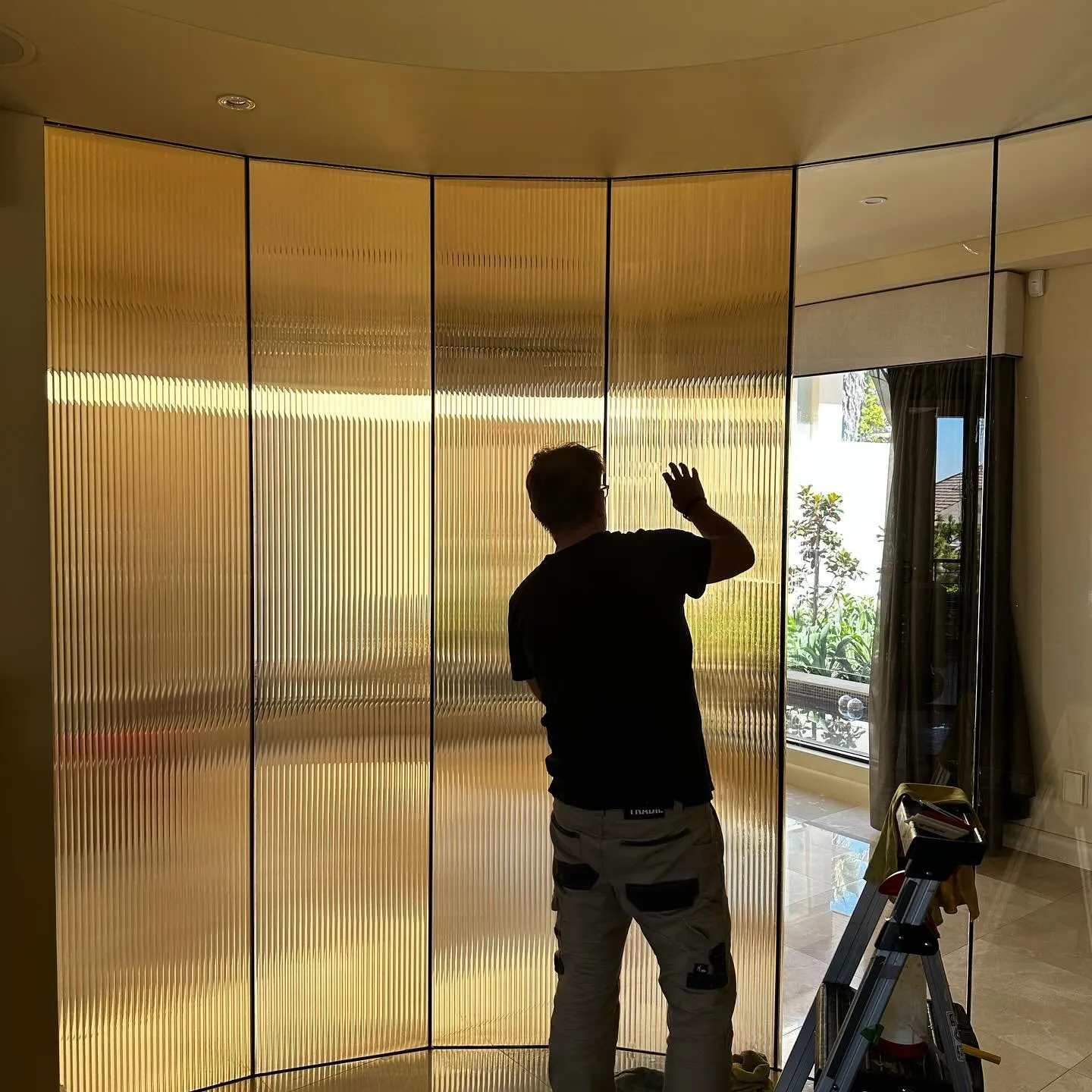 13mm Reeded Glass Film (Clear Bronze) glass film, view 7