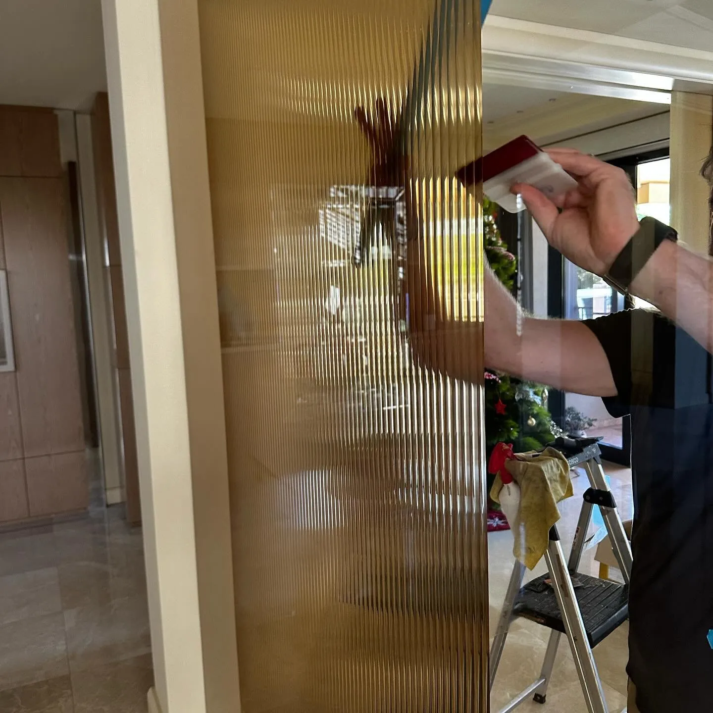13mm Reeded Glass Film (Clear Bronze) glass film, view 8