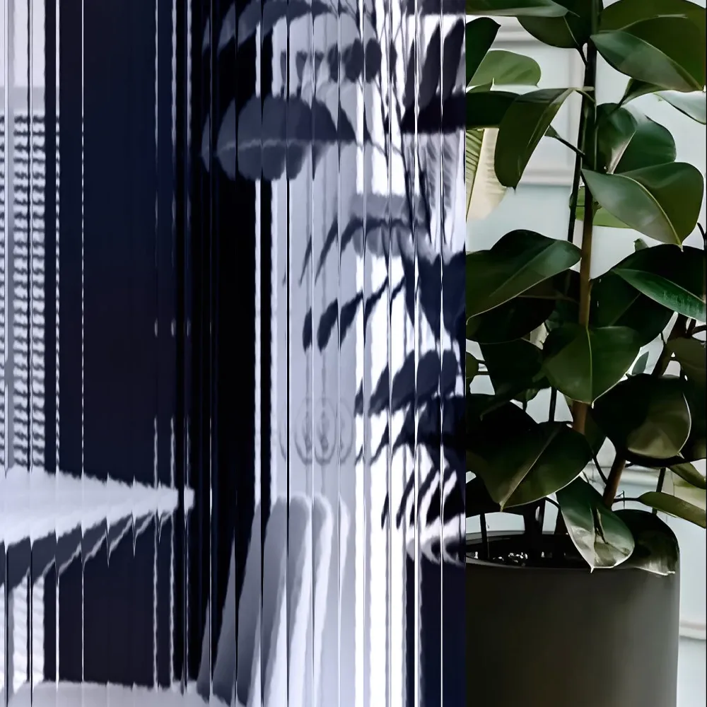 15mm Reeded Glass Film (Clear Blue) glass film, view 2