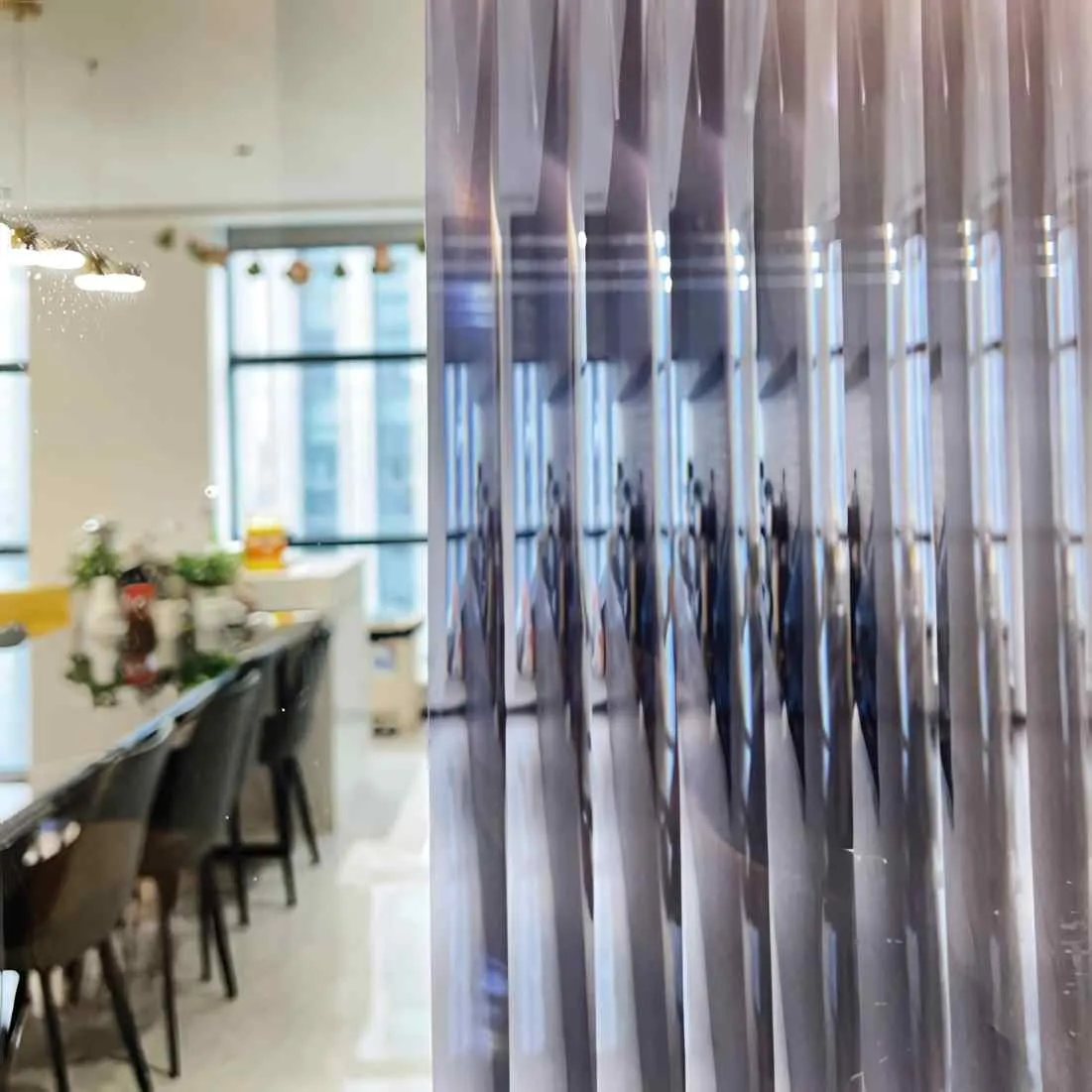 15mm Reeded Glass Film (Clear Blue) glass film, view 4