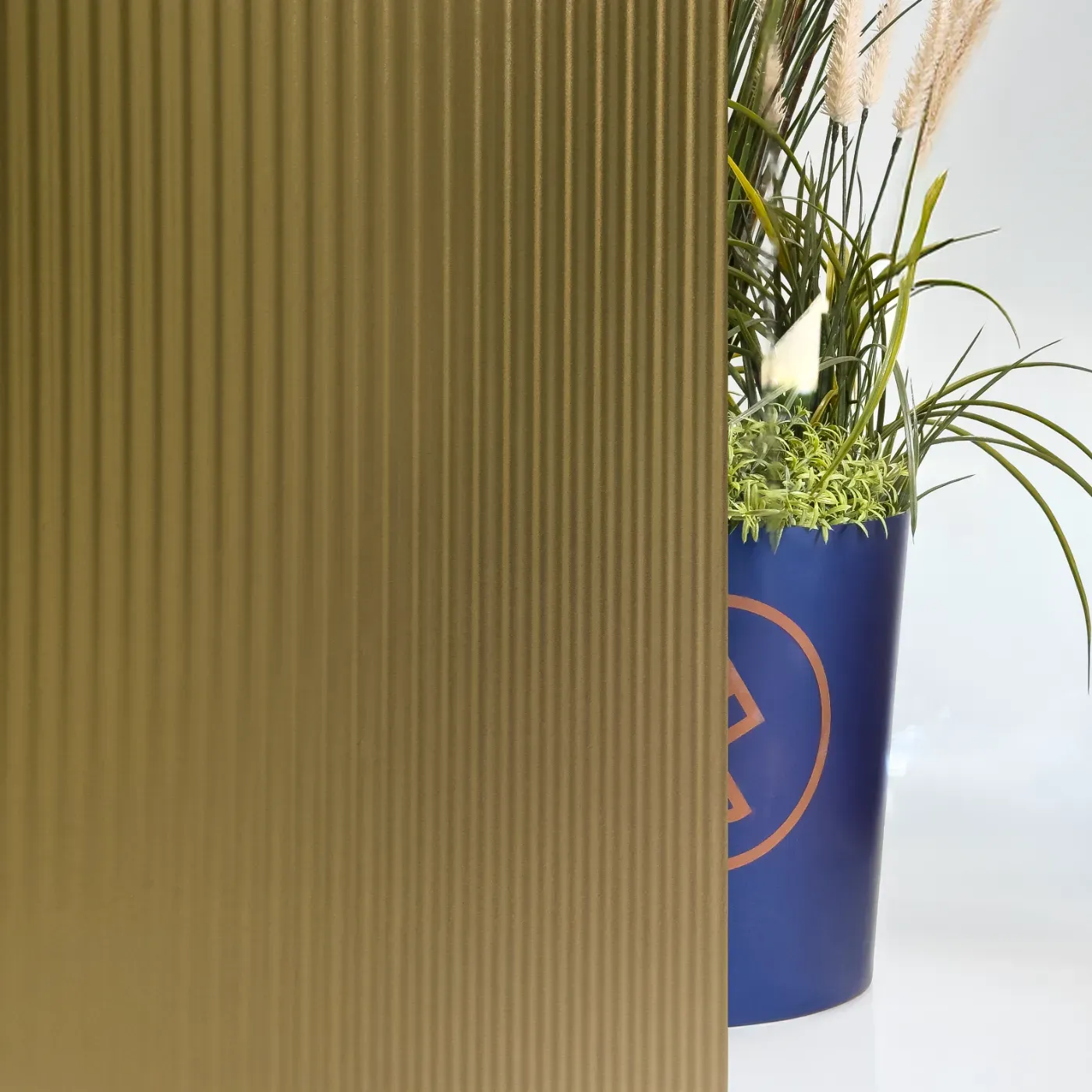 6mm Reeded Glass Film (Frosted Bronze) glass film